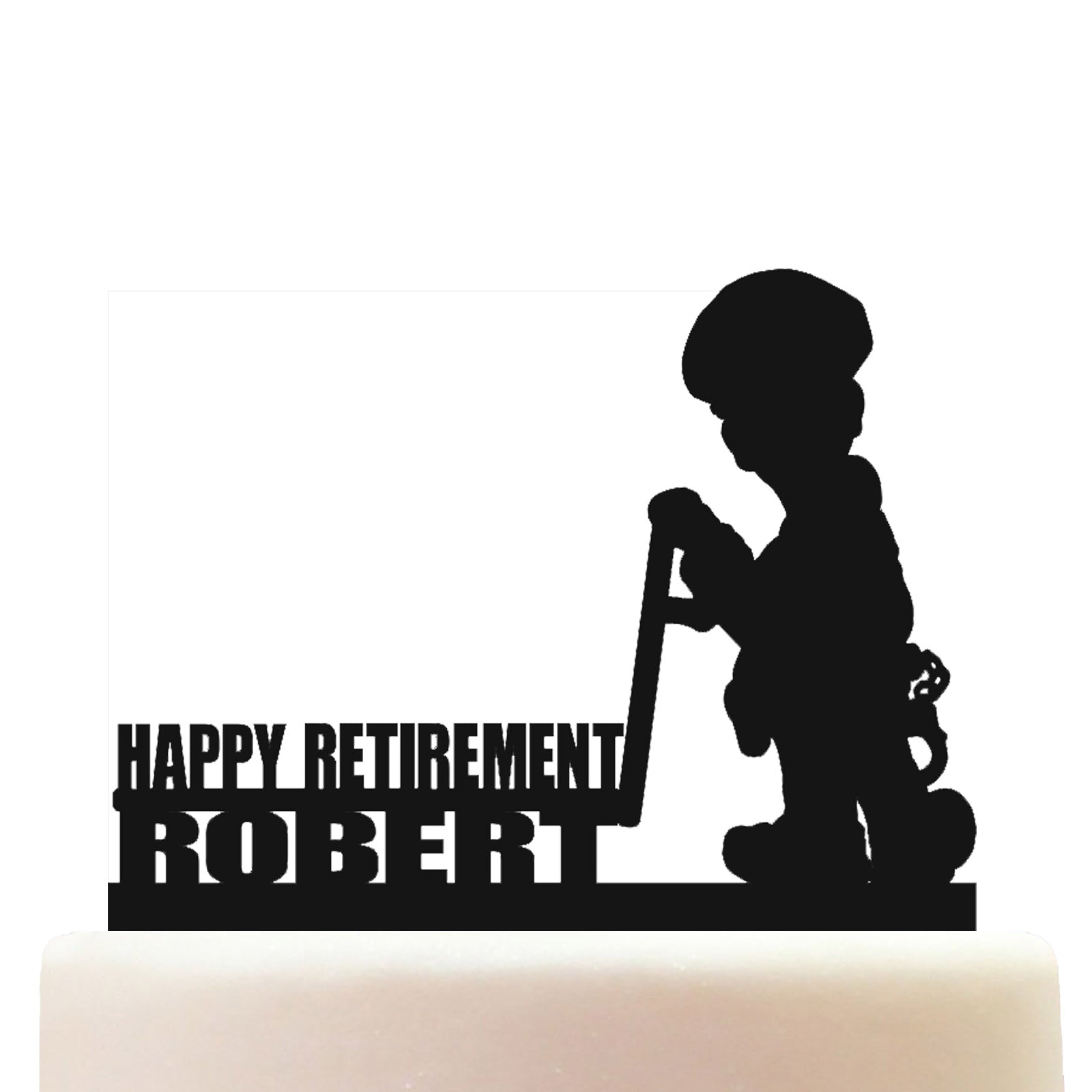 Funny US Police Officer Cop Retirement Cake Topper Decorations Personalized Acrylic