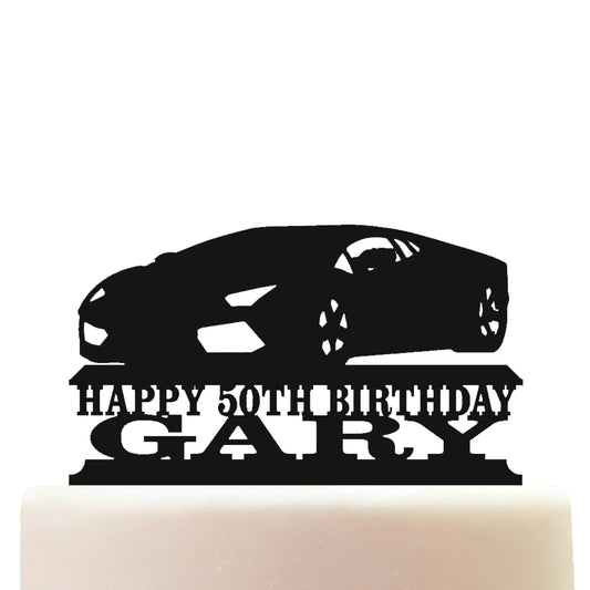 Gallardo Sports Car Cake Topper Decorations Personalized Acrylic