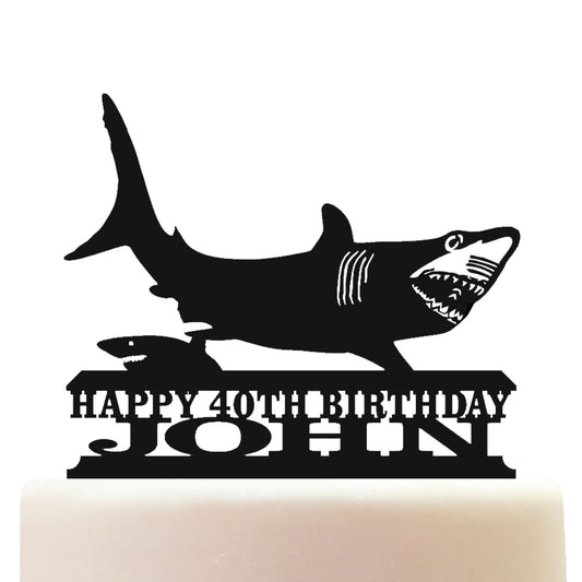 Great White Shark Cake Topper Decorations Personalized Acrylic