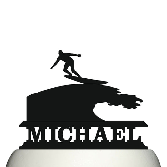 high wave surfing cake topper decorations personalized acrylic