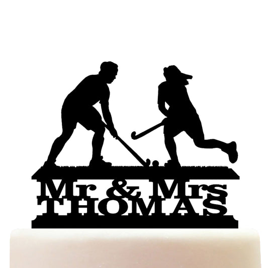 hockey wedding cake topper decorations personalized acrylic