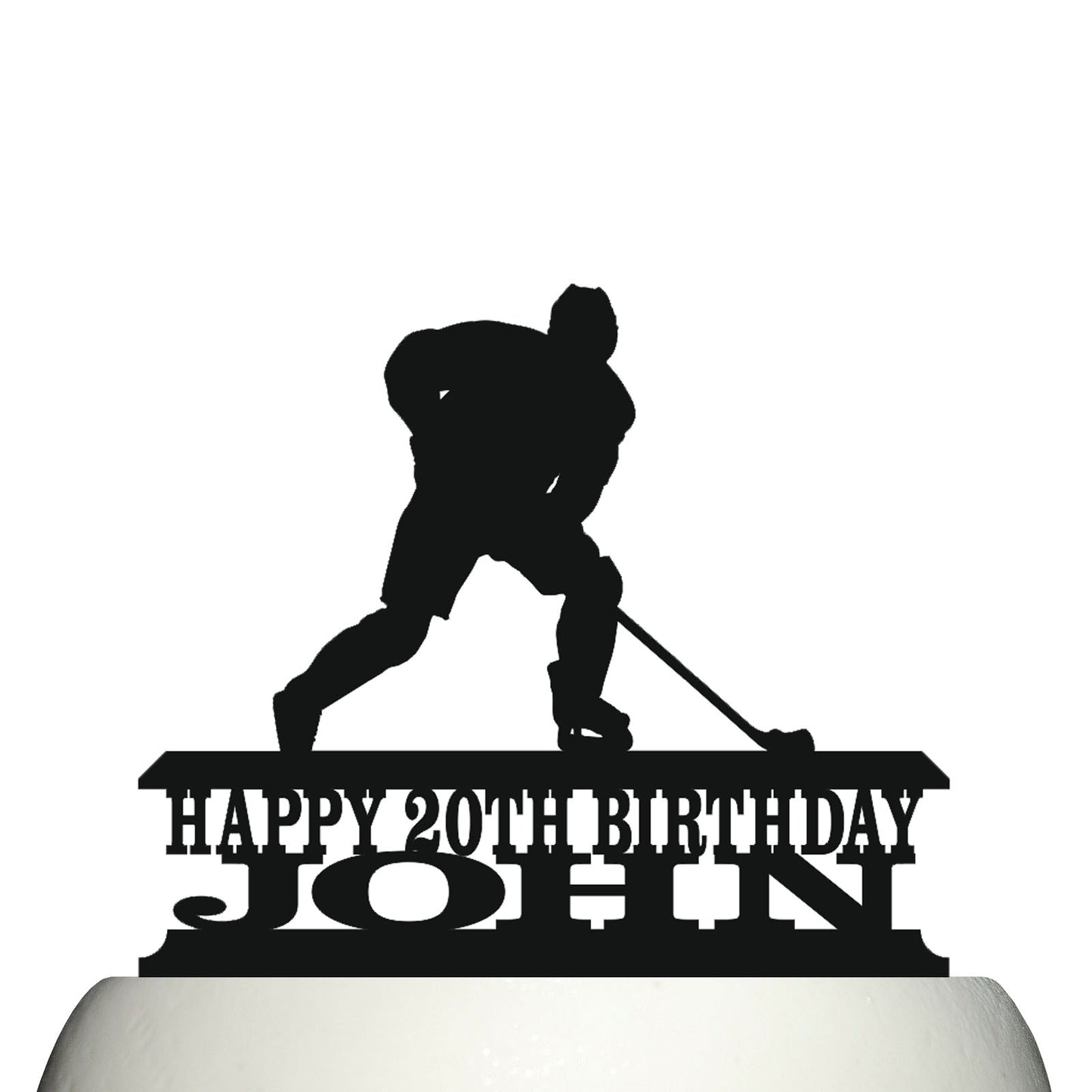 ice hockey cake topper decorations personalized acrylic