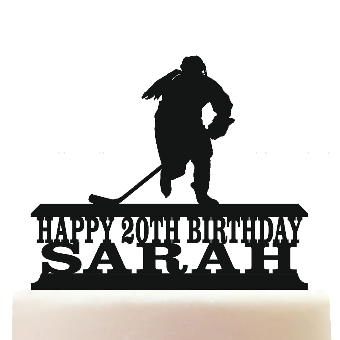 female ice hockey cake topper decorations personalized acrylic