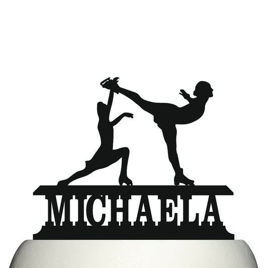 ice skating cake topper decorations personalized acrylic