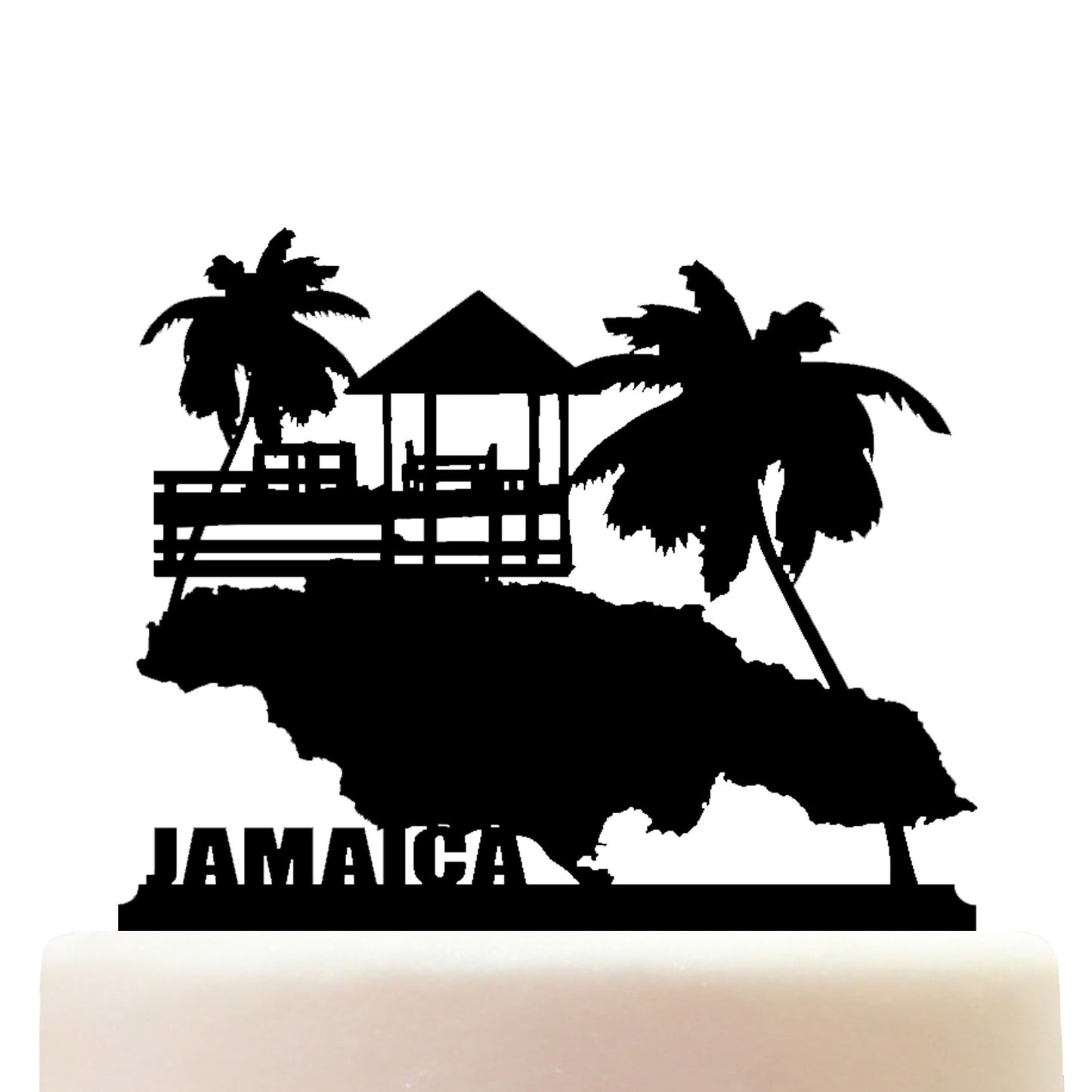 Jamaican Country Themed Cake Topper Decorations