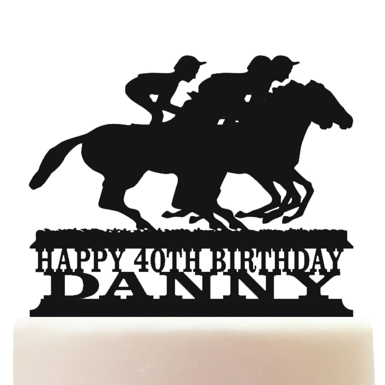 jockey cake topper decorations personalized acrylic