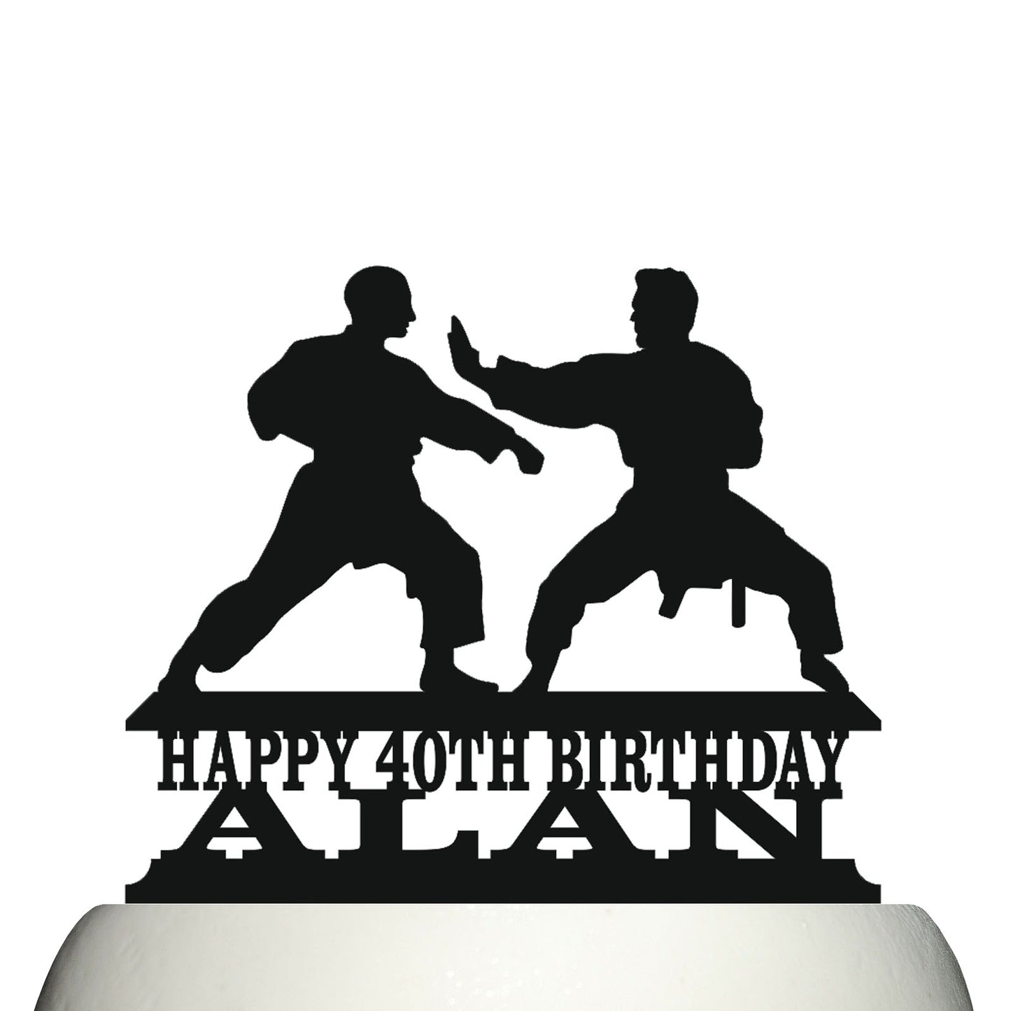 karate cake topper decorations personalized acrylic