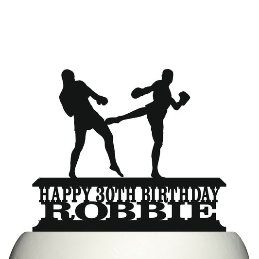 kick boxing cake topper decorations personalized acrylic