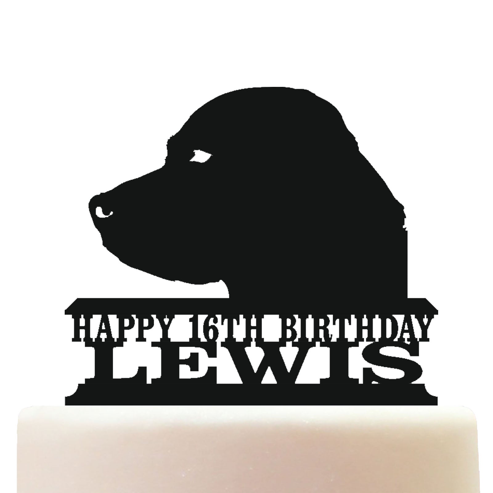 Labrador Retriever Pet Dog Cake Topper Decorations Personalized Acrylic