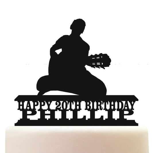 male guitar player cake topper decorations personalized acrylic