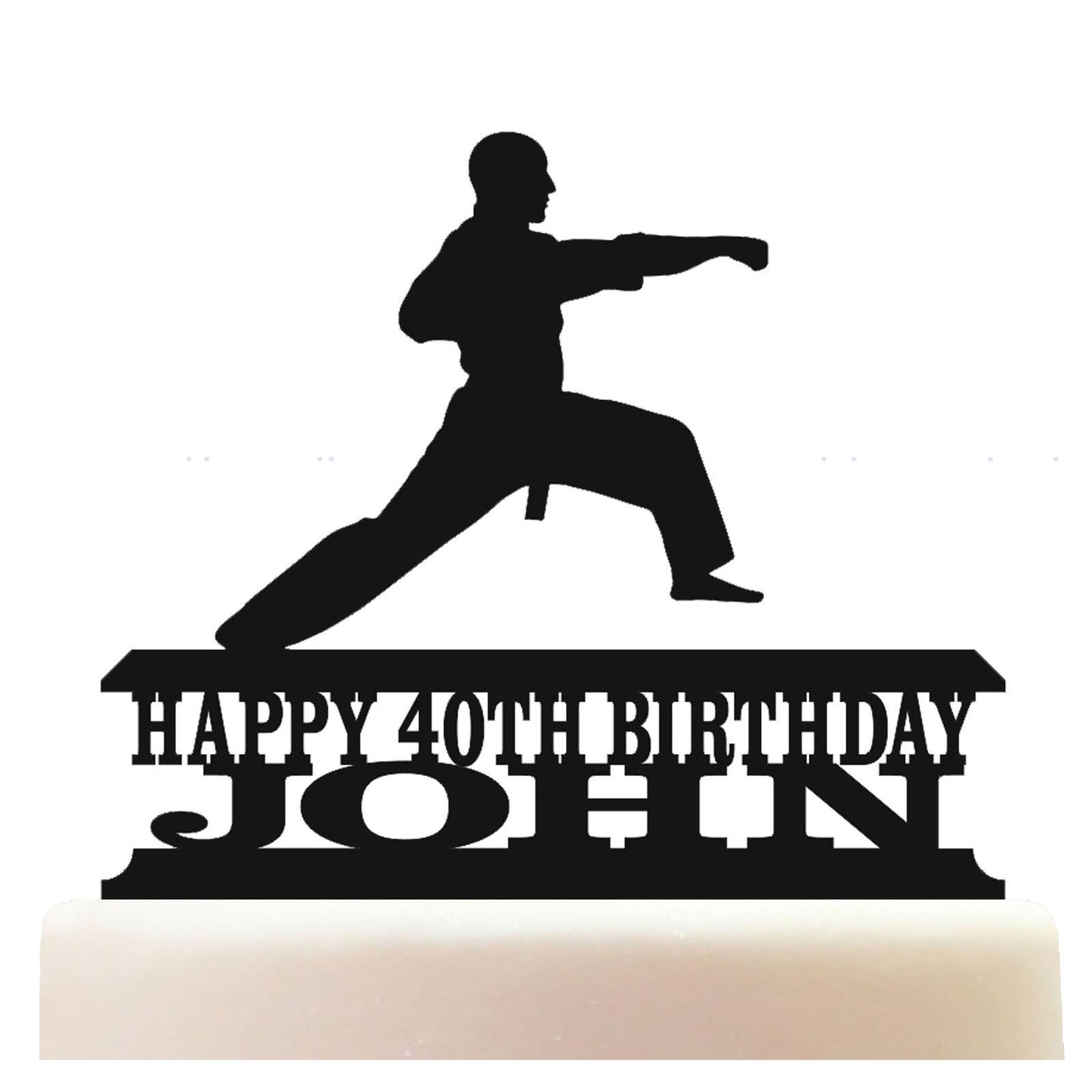 martial arts cake topper decorations personalized acrylic