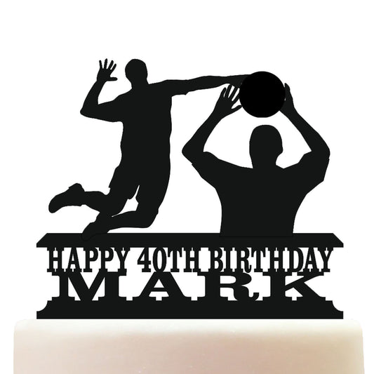 male volleyball cake topper decorations personalized acrylic