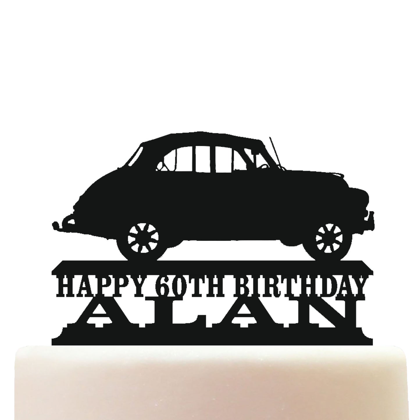 British Minor 1000 Convertible Classic Car Cake Topper Decorations Personalized Acrylic