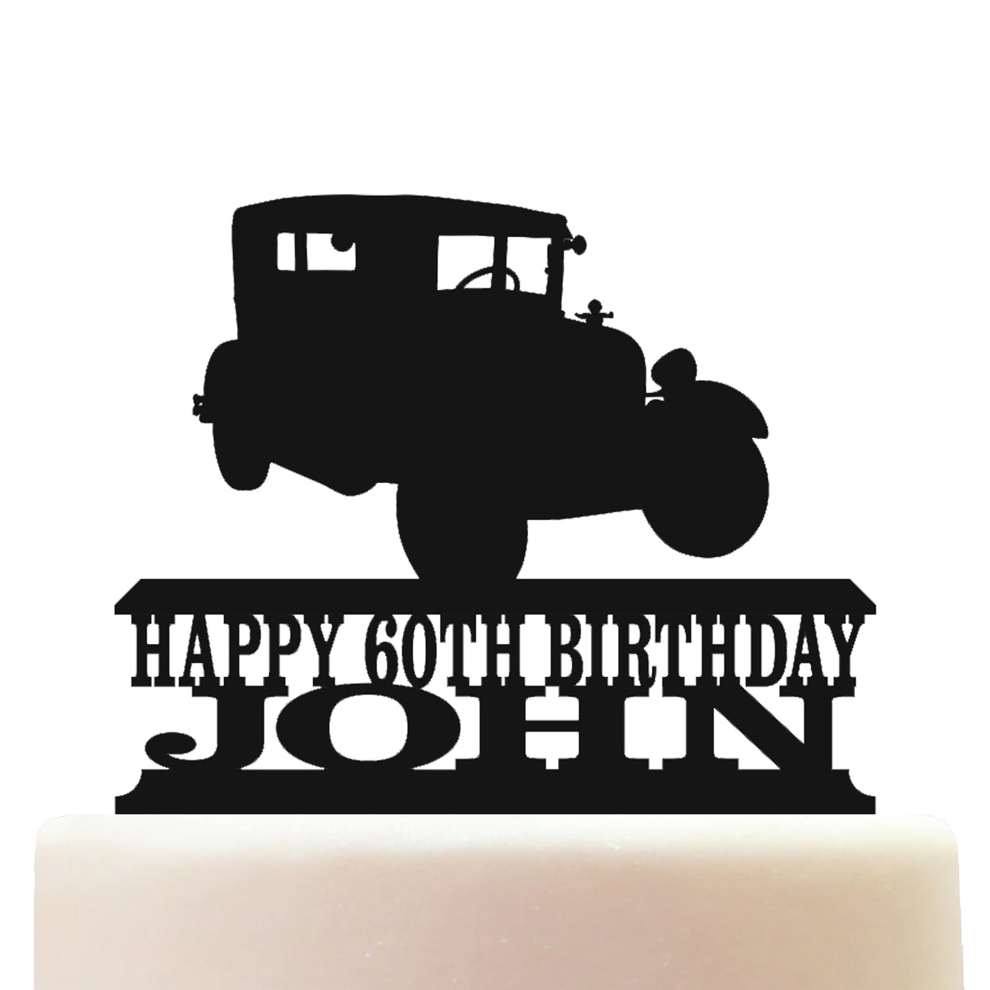 Model A Classic Car Cake Topper Decorations Personalized Acrylic