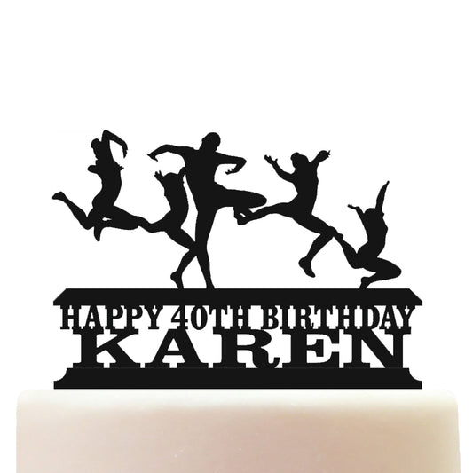 Modern Dance Cake Topper Decorations Personalized Acrylic