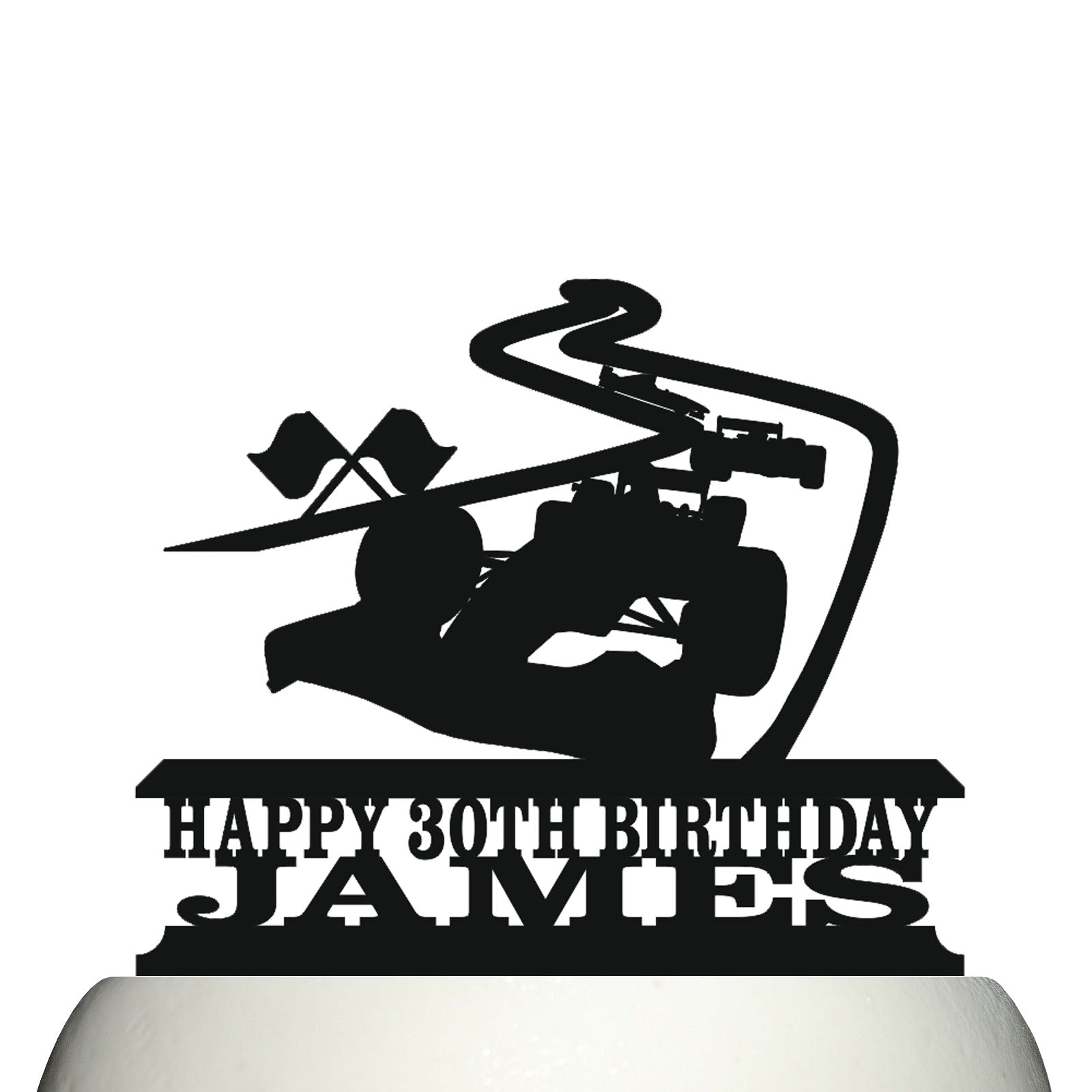 motor racing circuit cake topper decorations personalized acrylic