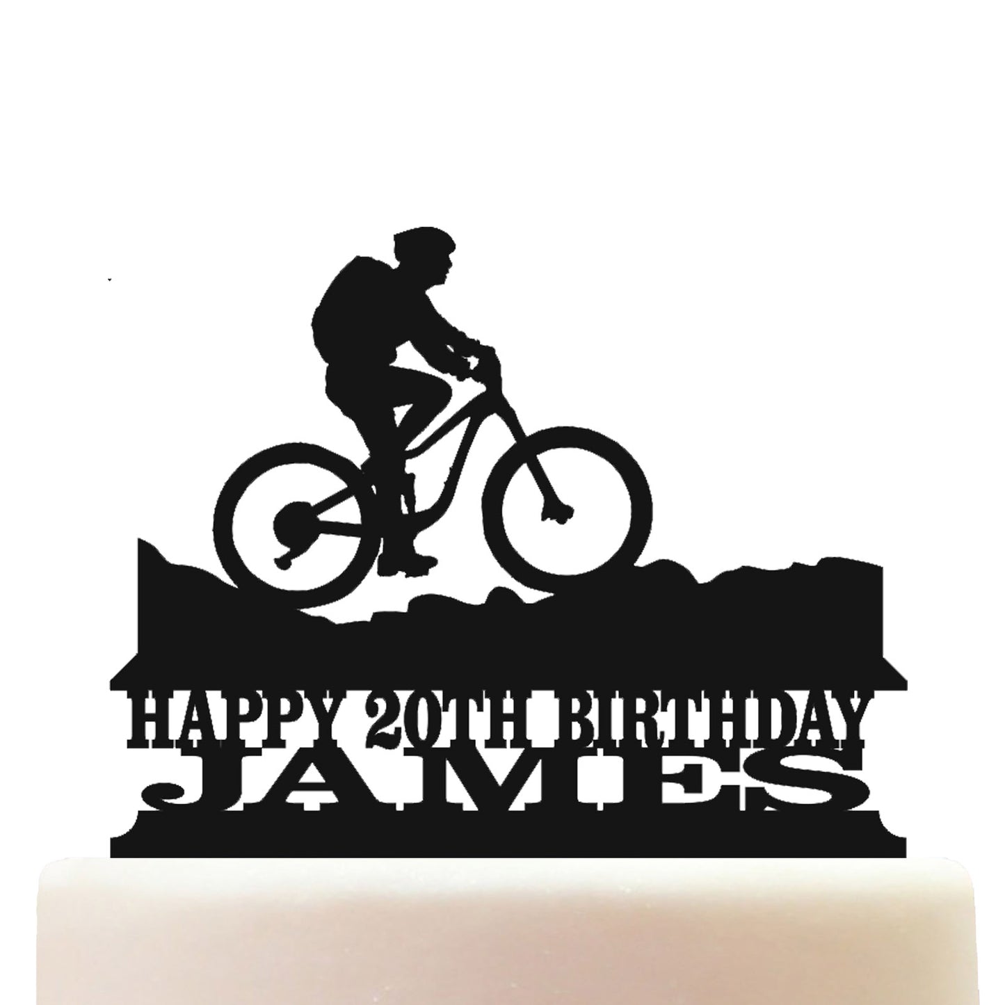 mountain bike cake topper decorations personalized acrylic