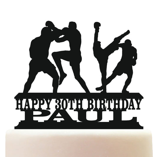 thai boxing cake topper decorations personalized acrylic