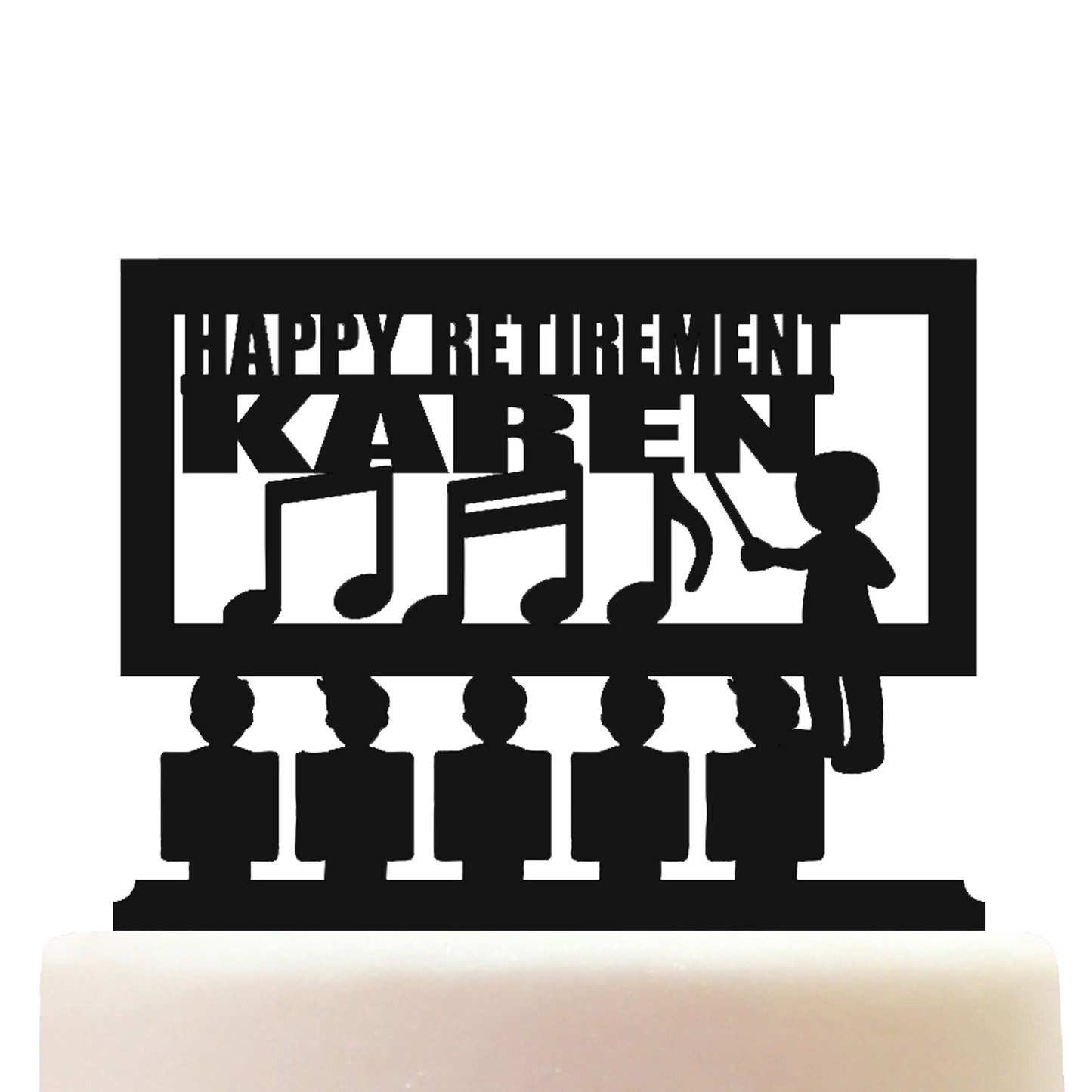 Music Teacher Retirement Cake Topper Decorations Personalized Acrylic