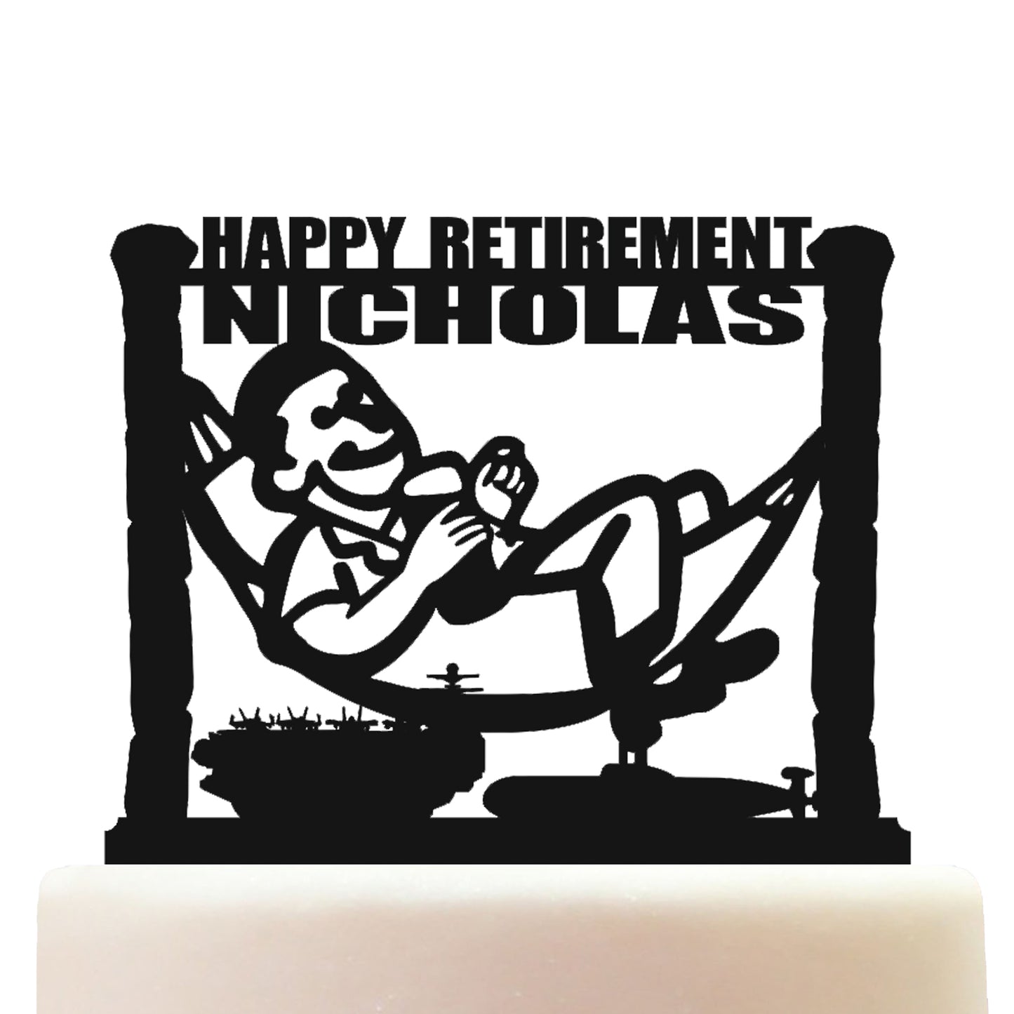 Navy Chief Retirement Cake Topper Decorations Personalized Acrylic