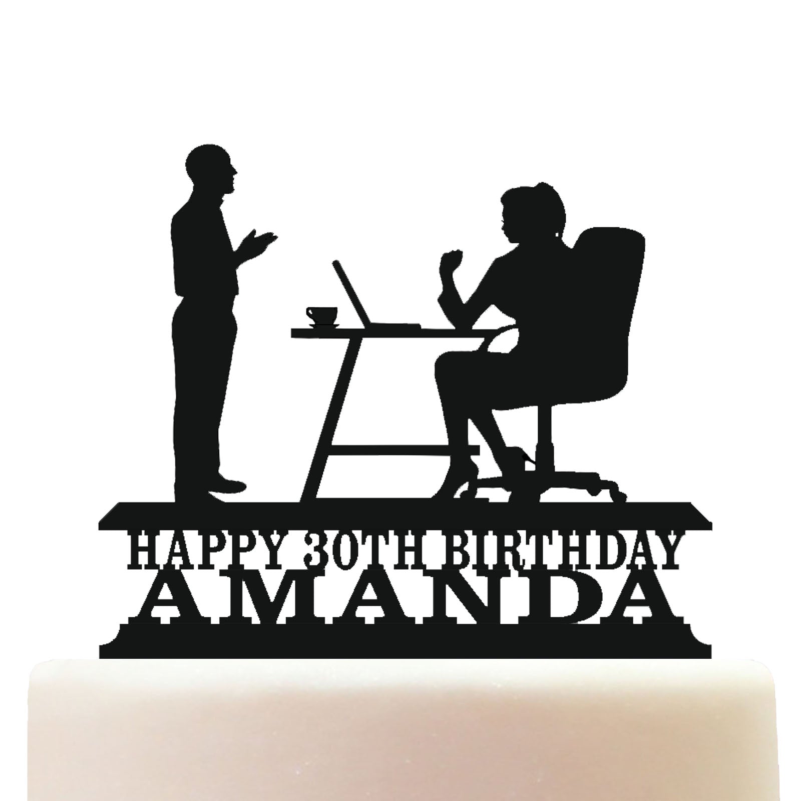 Personal Assistant PA cake topper decorations personalized acrylic