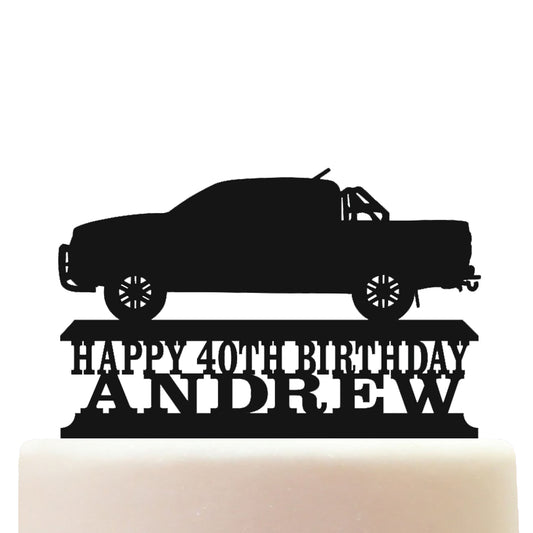 Pickup Truck Cake Topper Decorations Personalized Acrylic