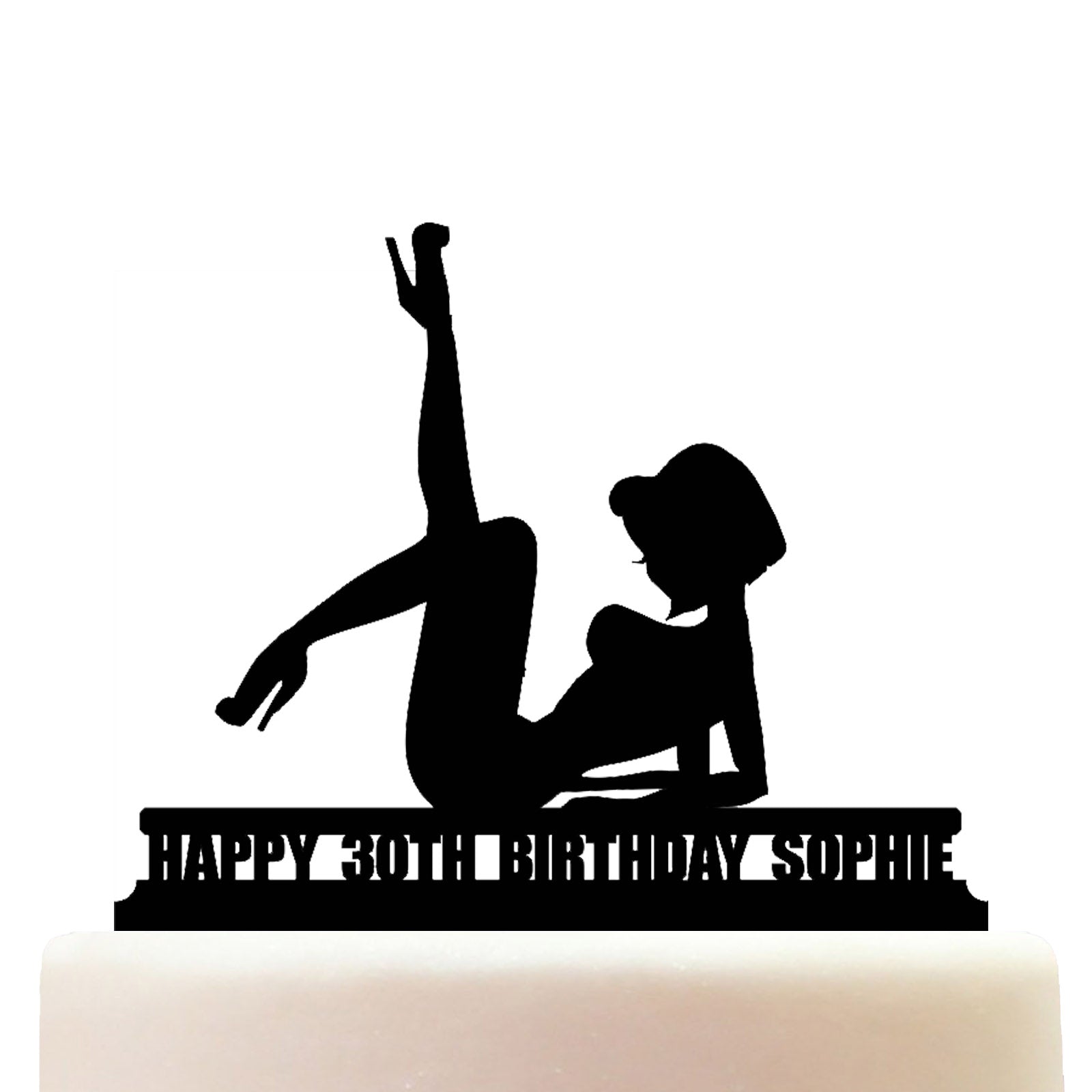 Burlesque Pin Up Cake Topper Decorations Personalized Acrylic