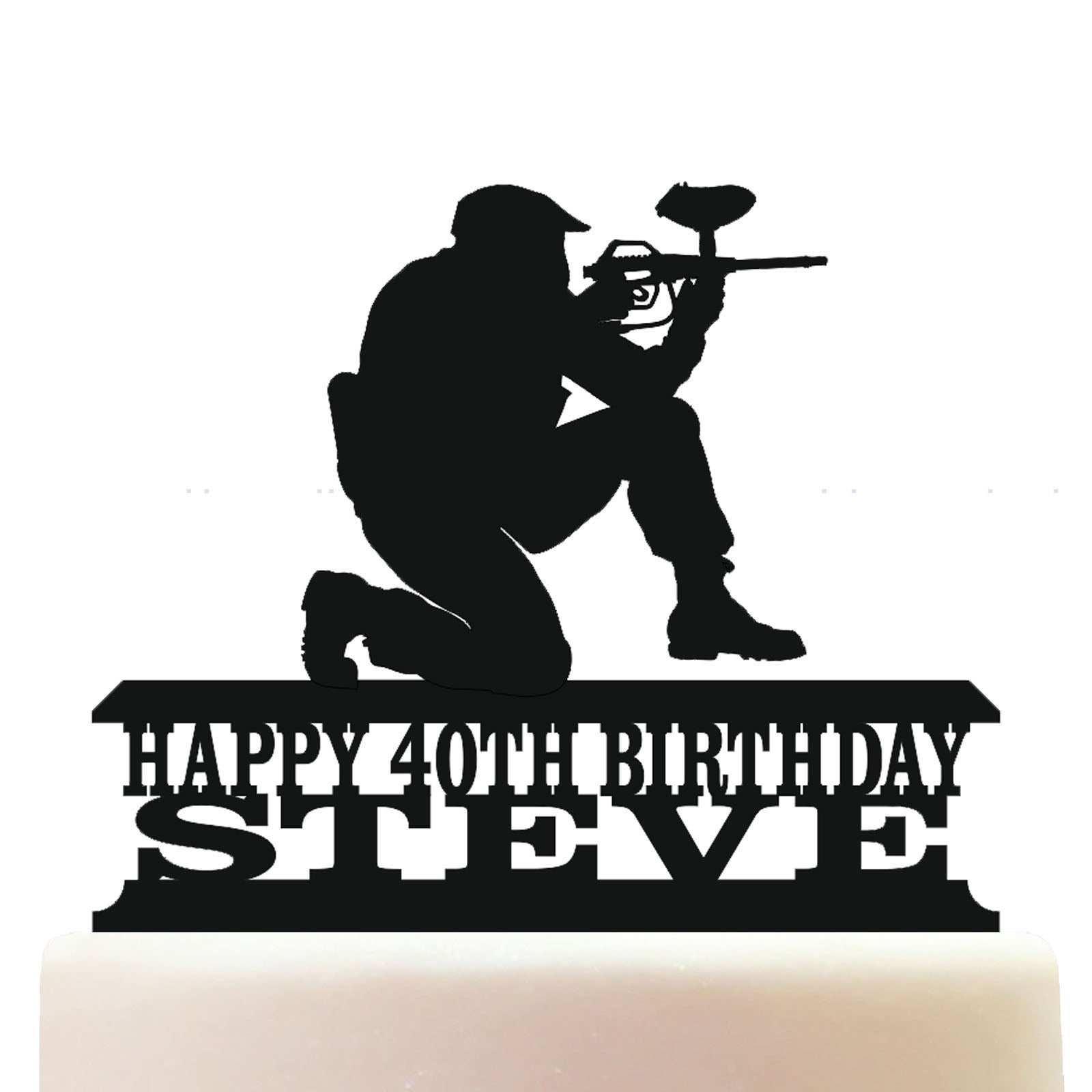 paintball cake topper decorations personalized acrylic