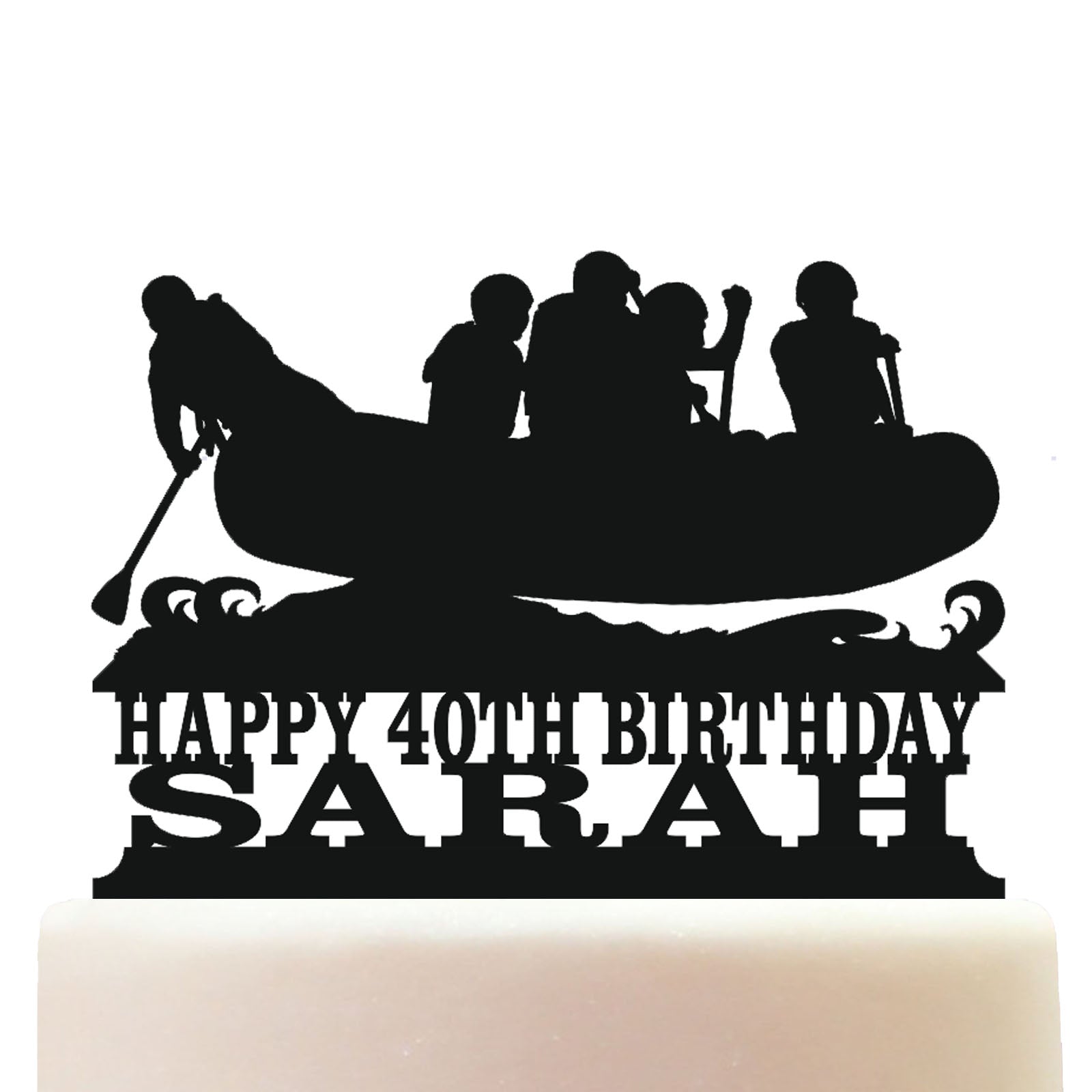 rafting cake topper decorations personalized acrylic