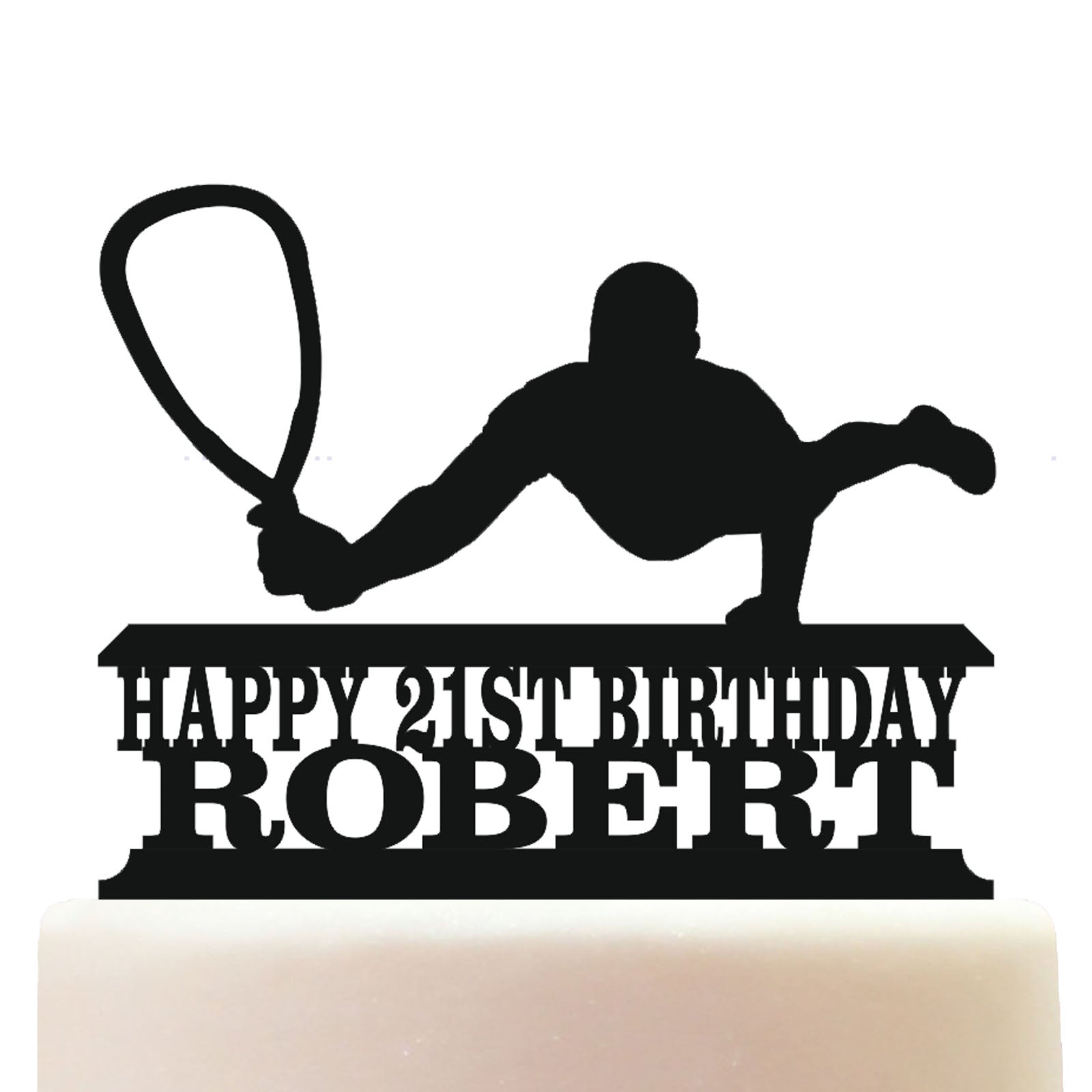 racquetball cake topper decorations personalized acrylic