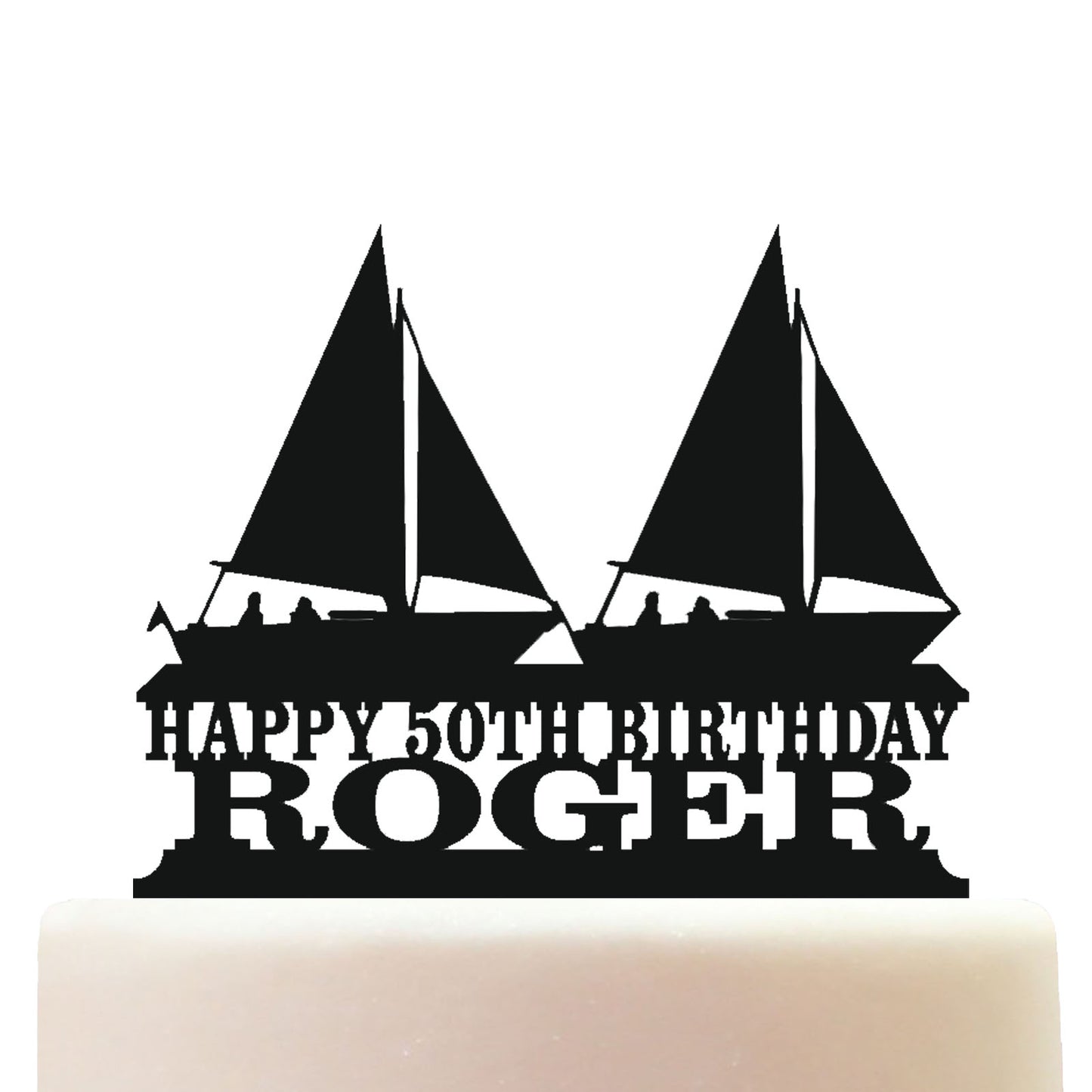 sailboat cake topper decorations personalized acrylic