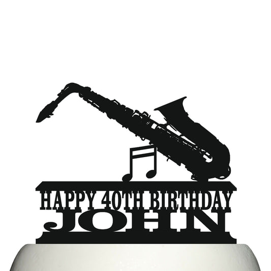 saxophone cake topper decorations personalized acrylic