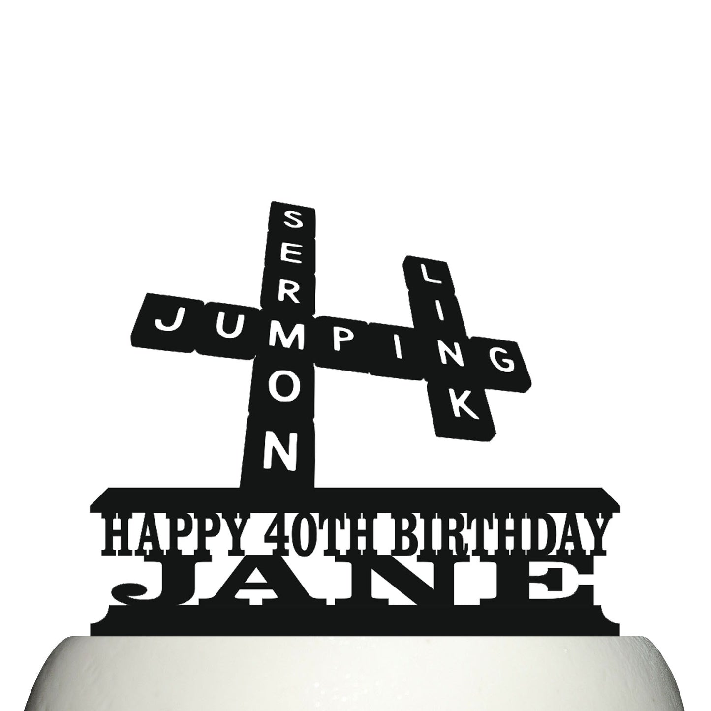 scrabble cake topper decorations personalized acrylic