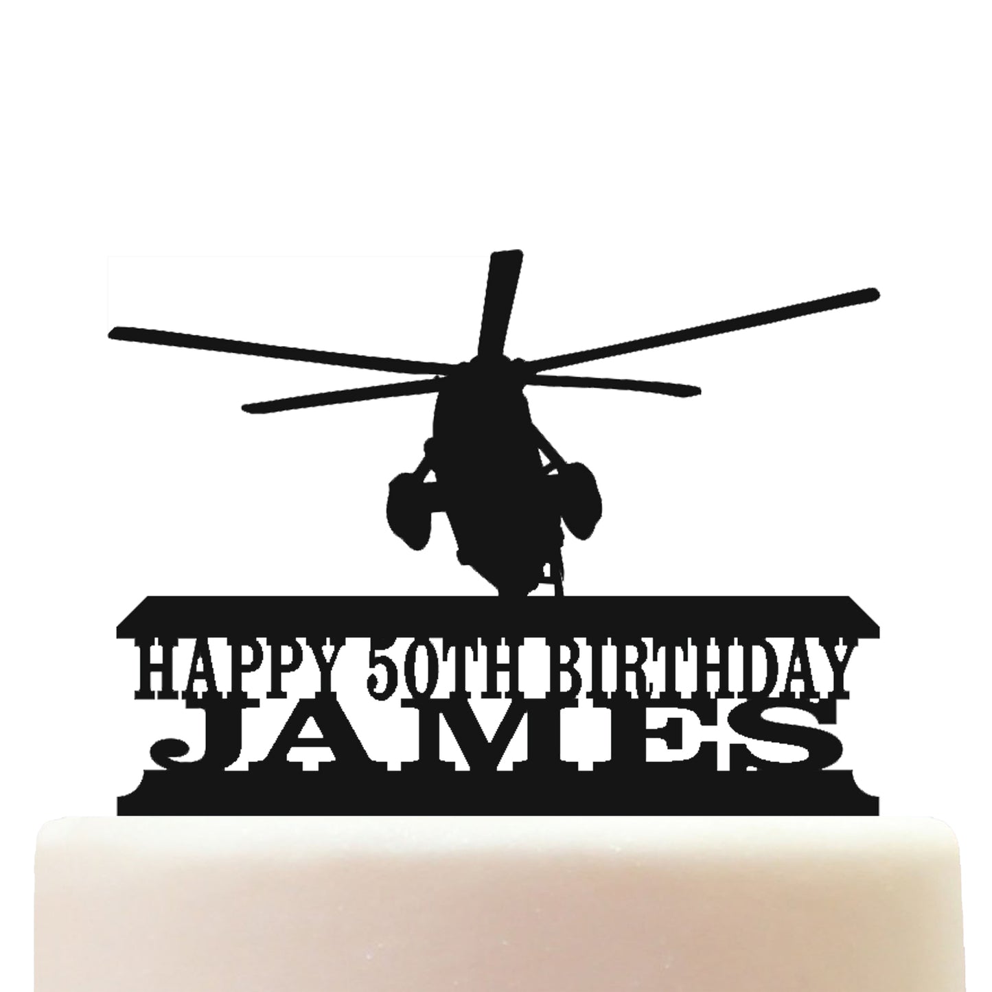 Sea King Rescue Helicopter Cake Topper Decorations Personalized Acrylic