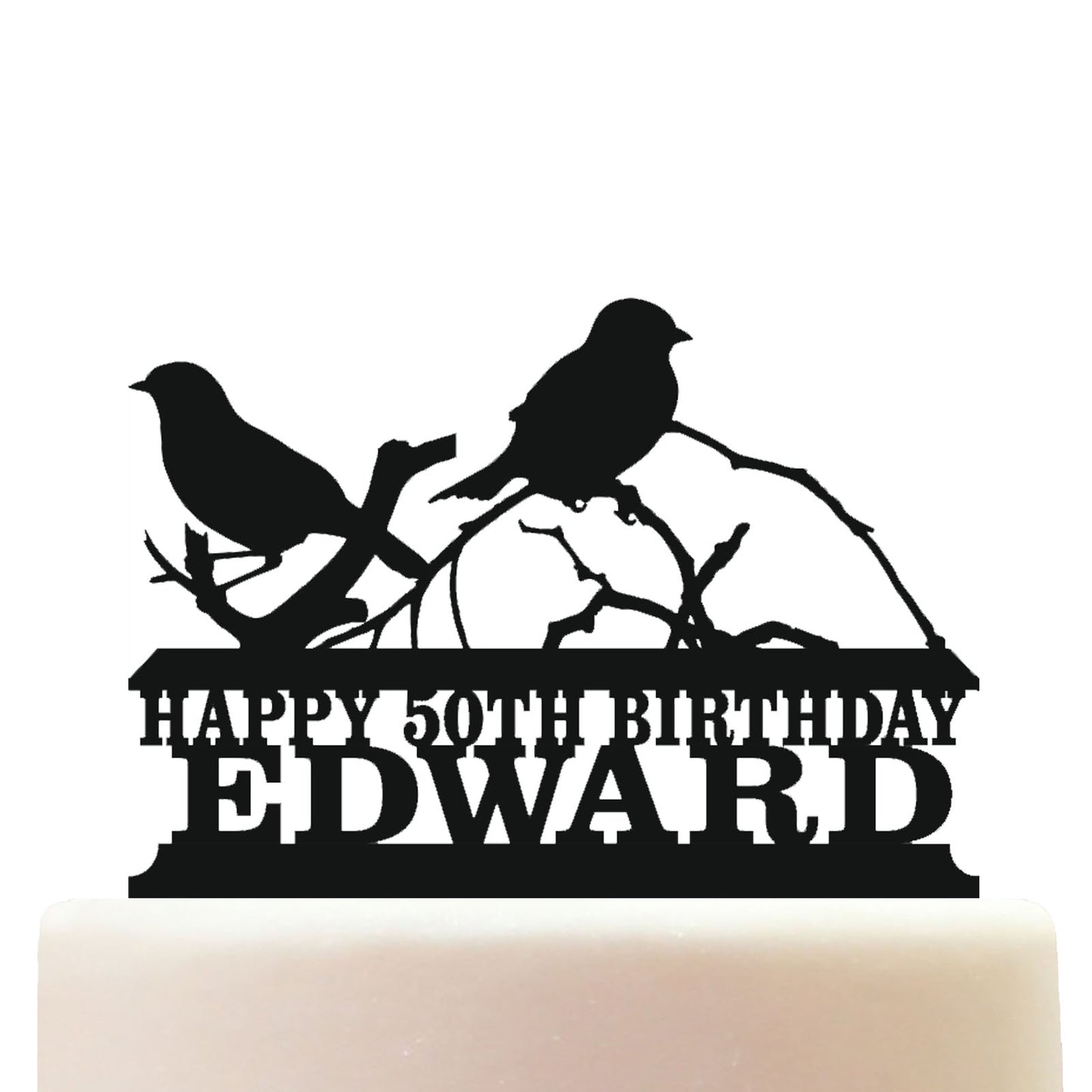 Sparrow Cake Topper Decorations Personalized Acrylic