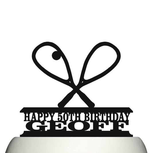 squash racket cake topper decorations personalized acrylic