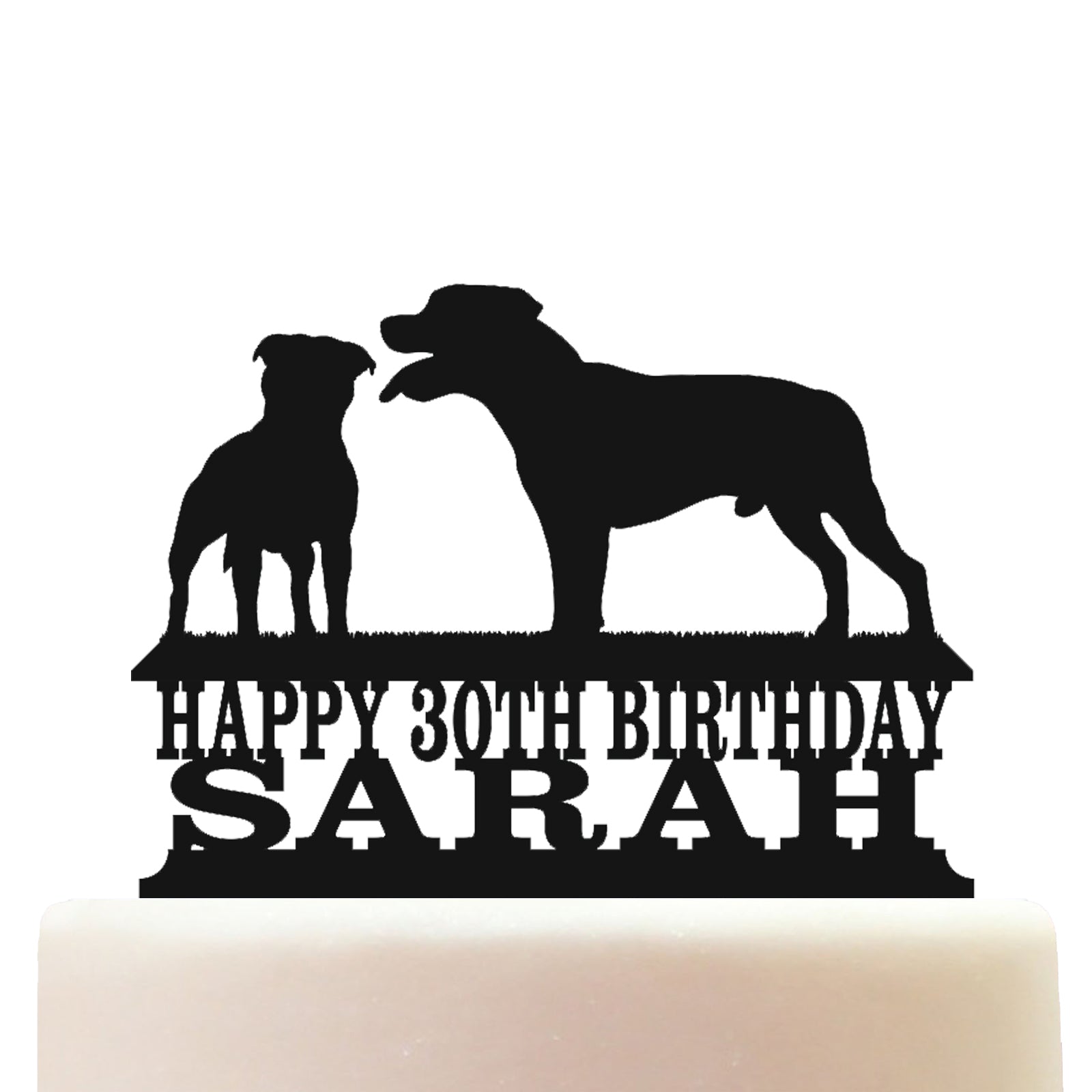 Staffordshire Terrier Pet Dog Cake Topper Decorations Personalized Acrylic