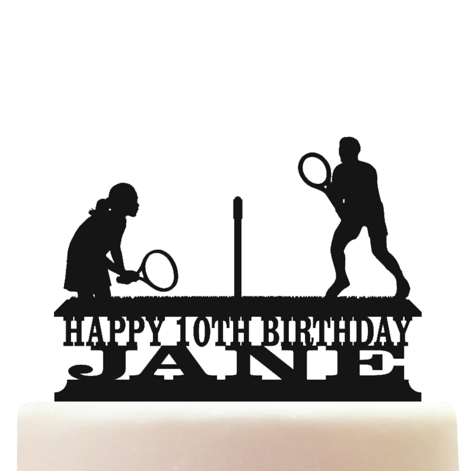 tennis father and daughter cake topper decorations personalized acrylic