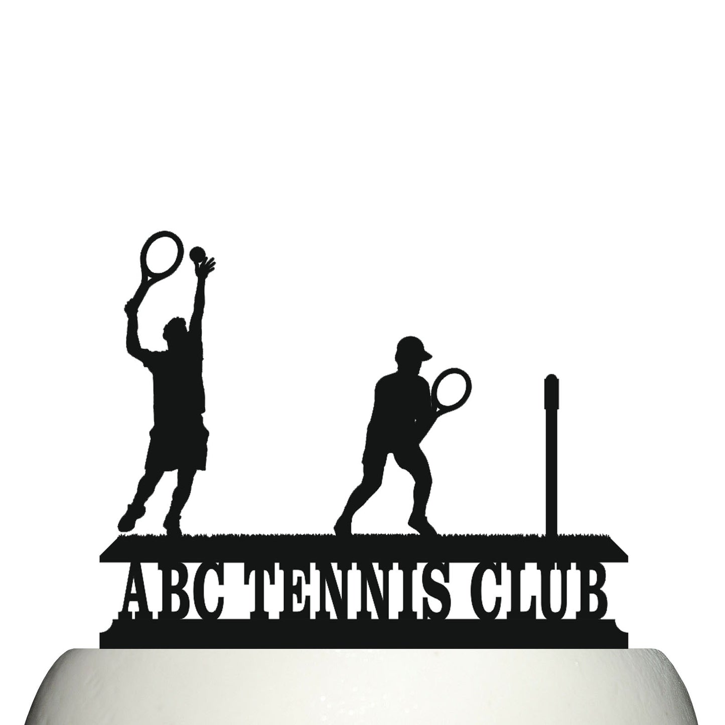 tennis mens double cake topper decorations personalized acrylic