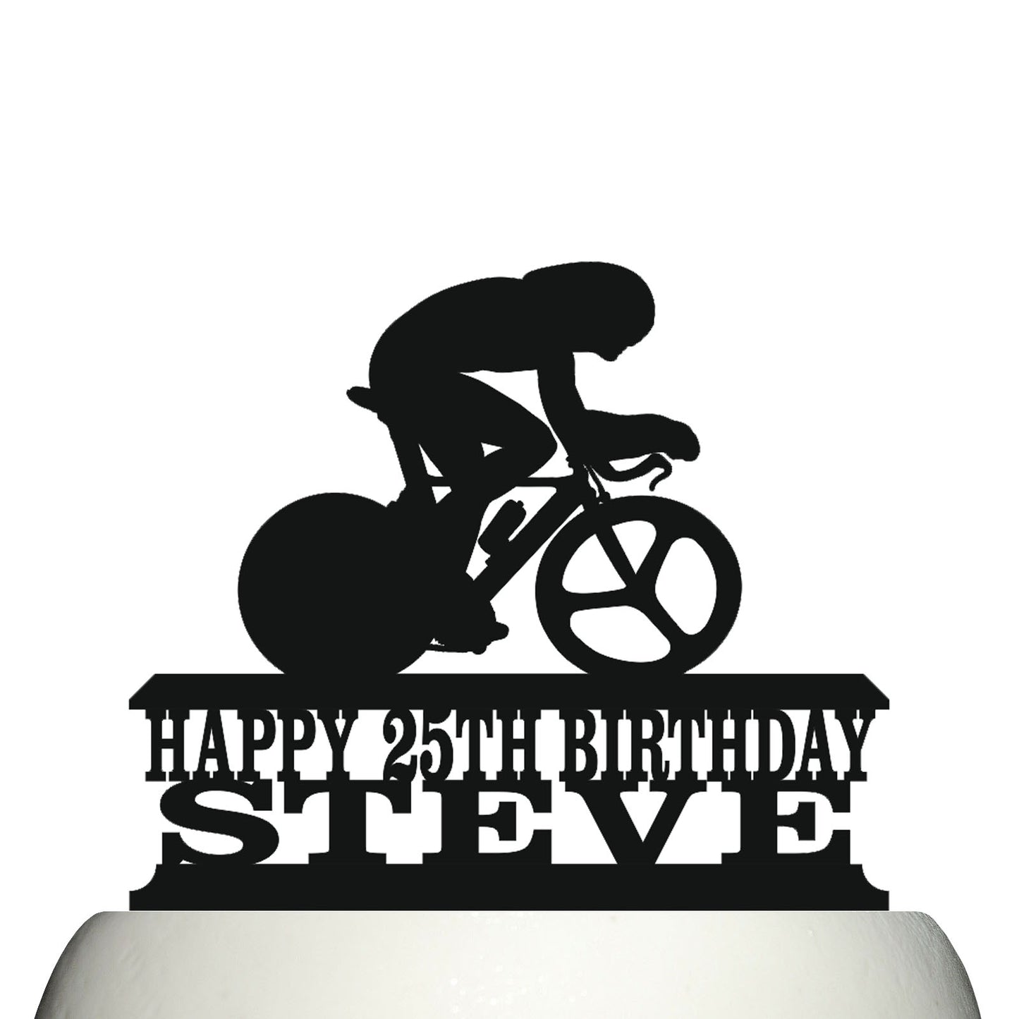 track cycling cake topper decorations personalized acrylic