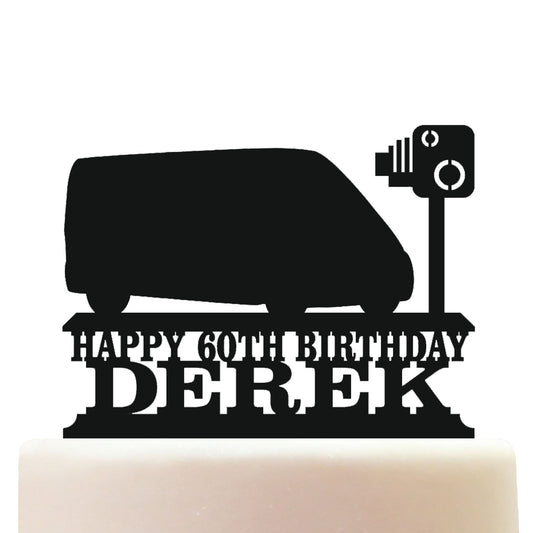 transit van driver cake topper decorations personalized acrylic