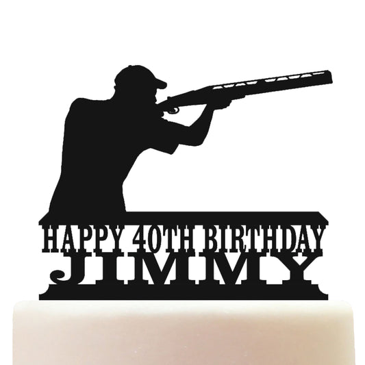 trap shooting cake topper decorations personalized acrylic