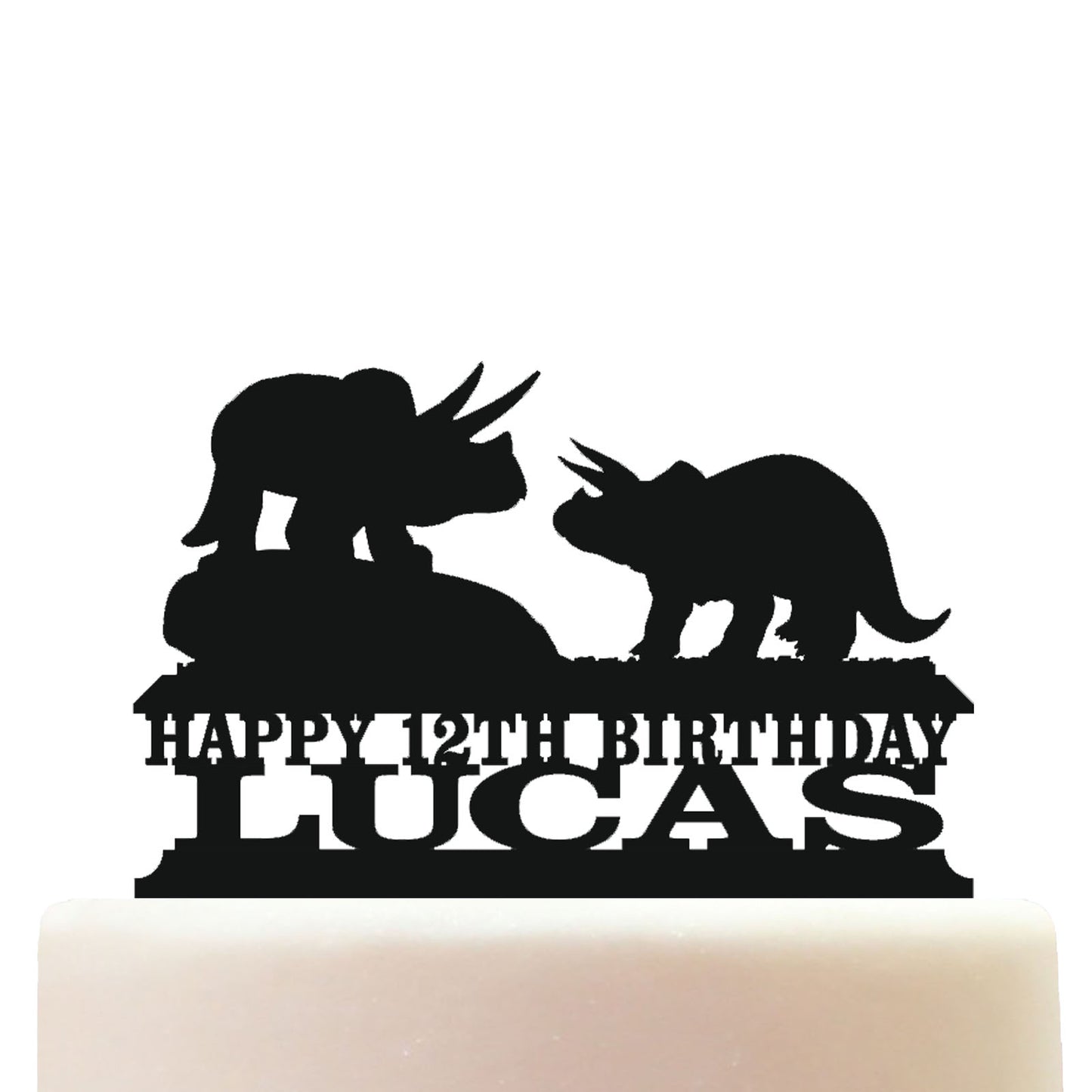 Triceratop Cake Topper Decorations Personalized Acrylic