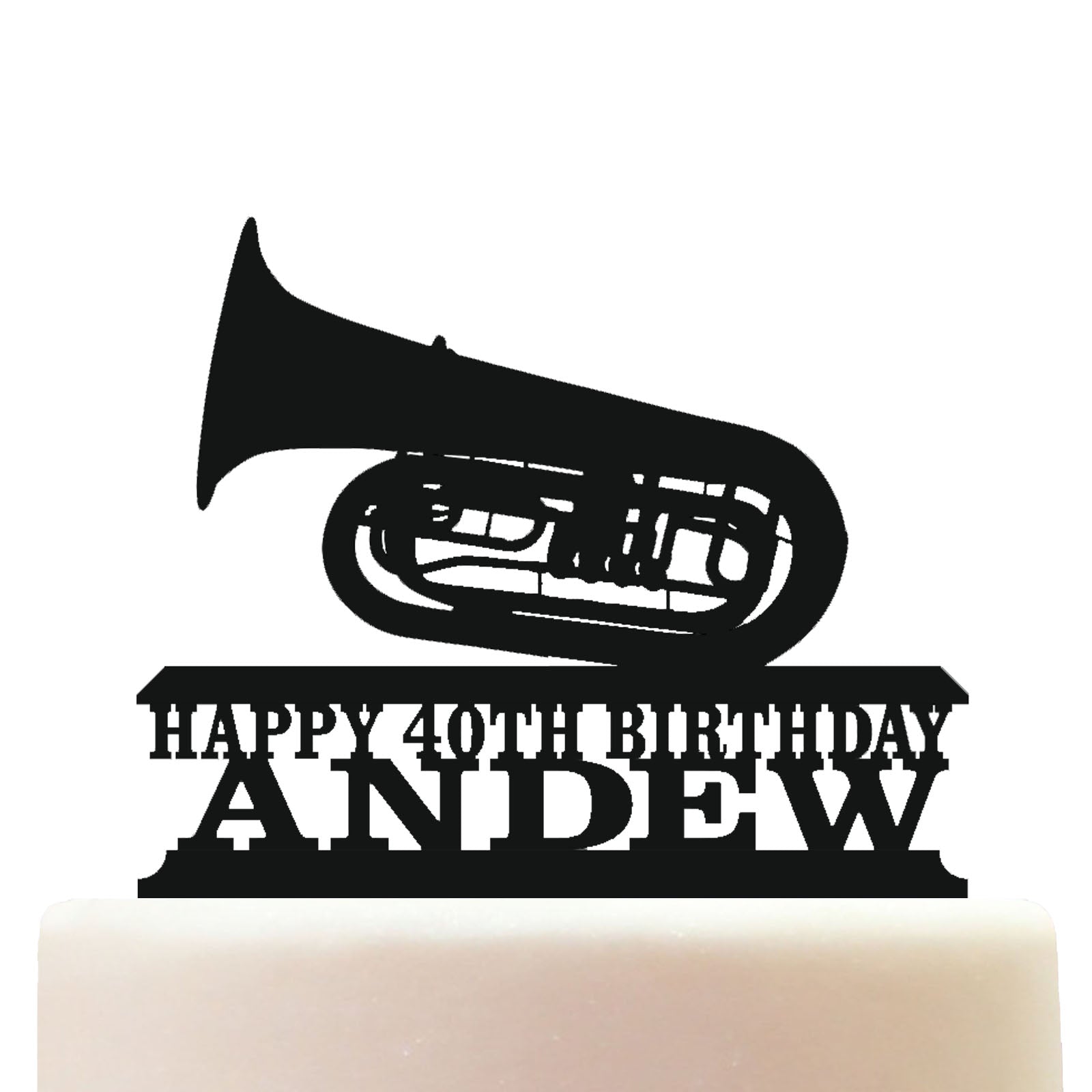 tuba cake topper decorations personalized acrylic