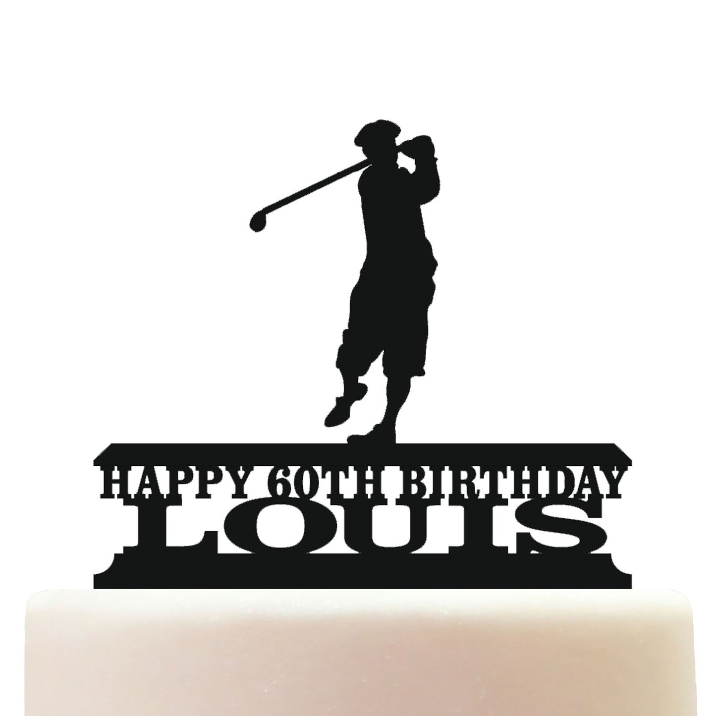 vintage golfer cake topper decorations personalized acrylic