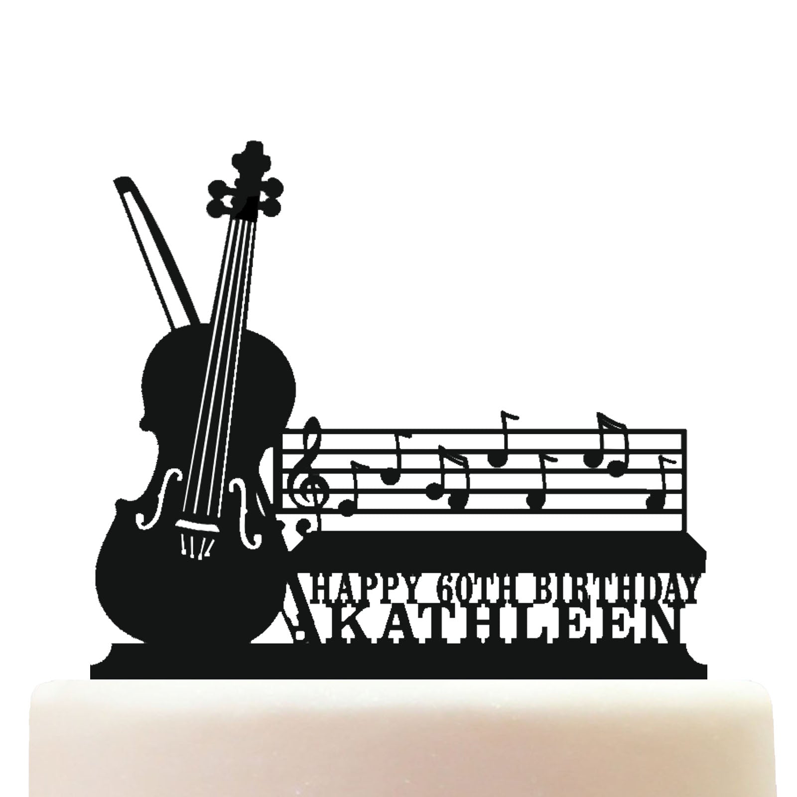 violin cake topper decorations personalized acrylic