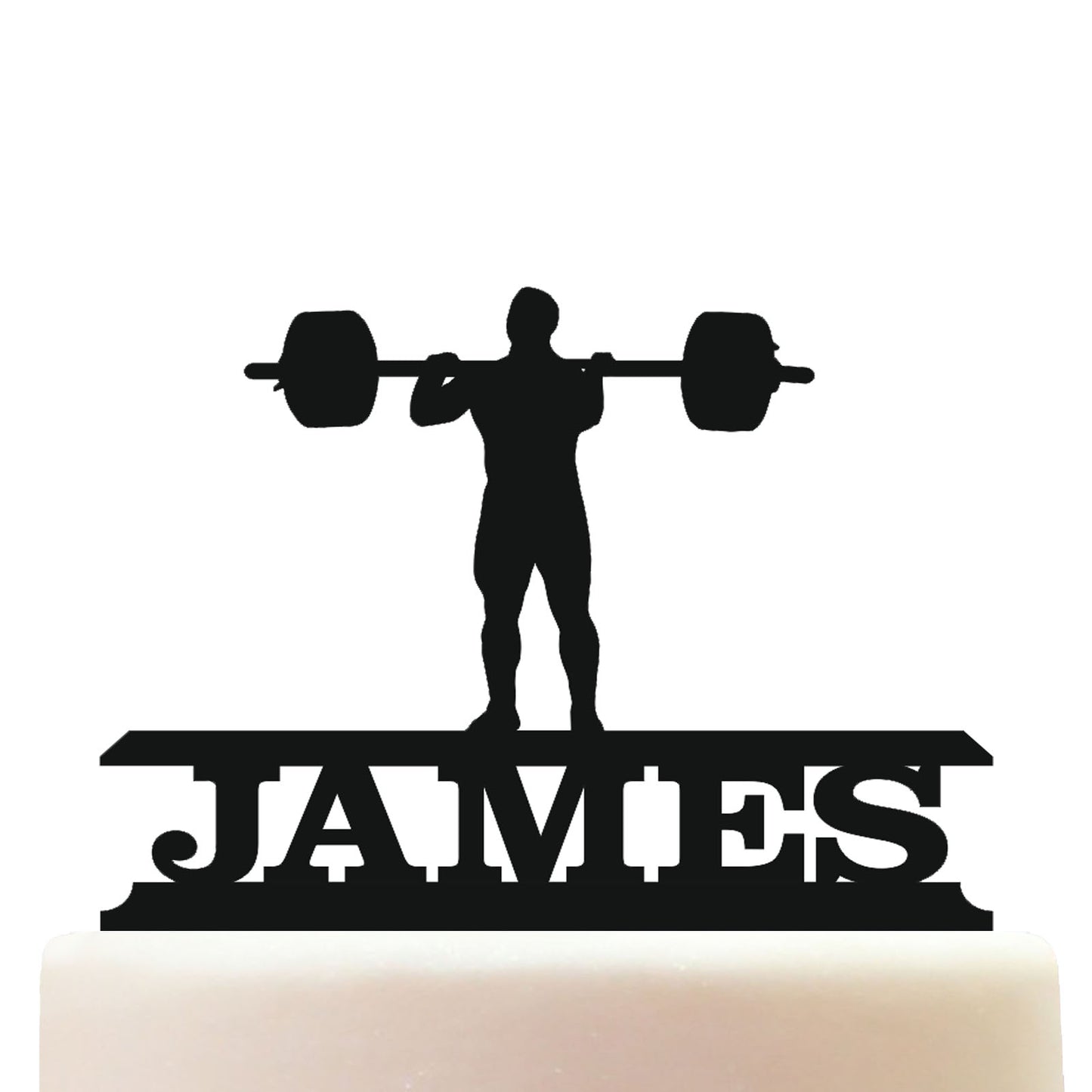 weightlifting cake topper decorations personalized acrylic