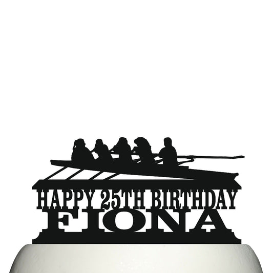 female rowing team cake topper decorations personalized acrylic