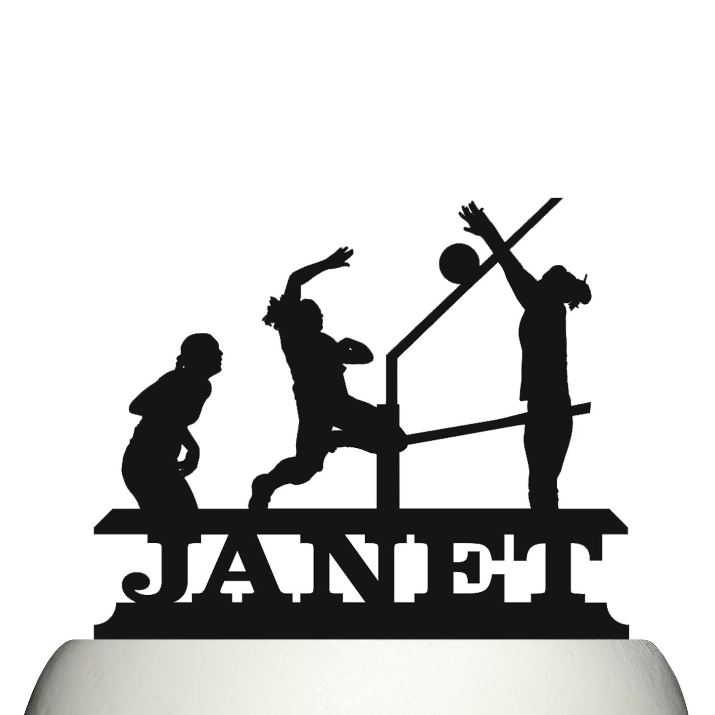 female volleyball cake topper decorations personalized acrylic