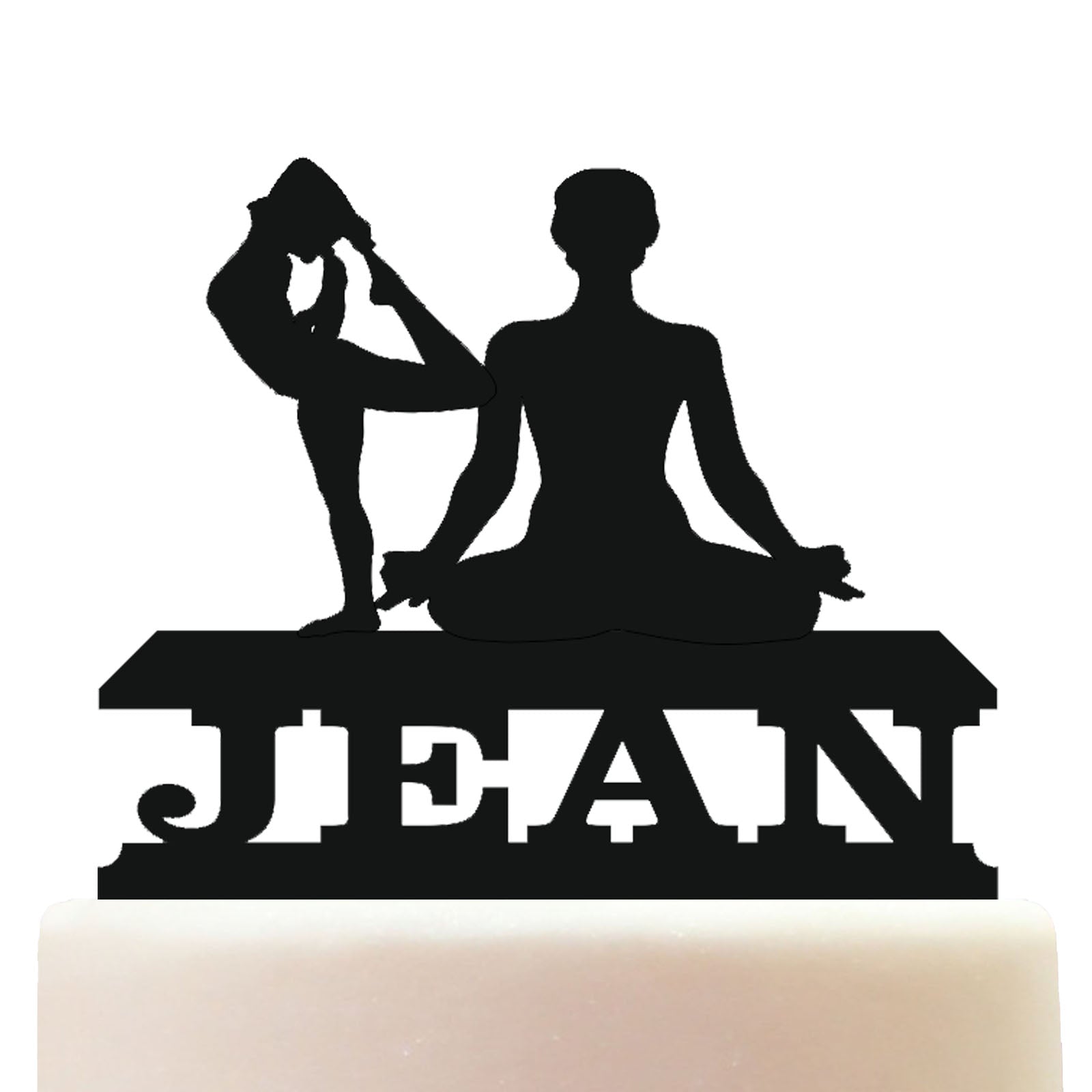 yoga cake topper decorations personalized acrylic